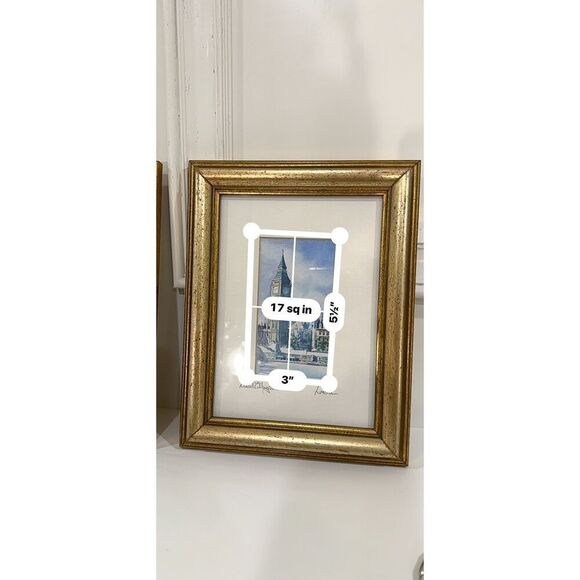 2 DAVID EDDINGTON vintage watercolour/lithograph of London Skyline Signed - Picture 9 of 13